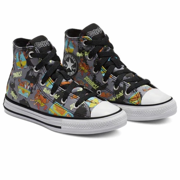 Kids Converse Scooby Doo x Chuck Taylor All Star High Tops (glow in the dark)💫 - Picture 3 of 10